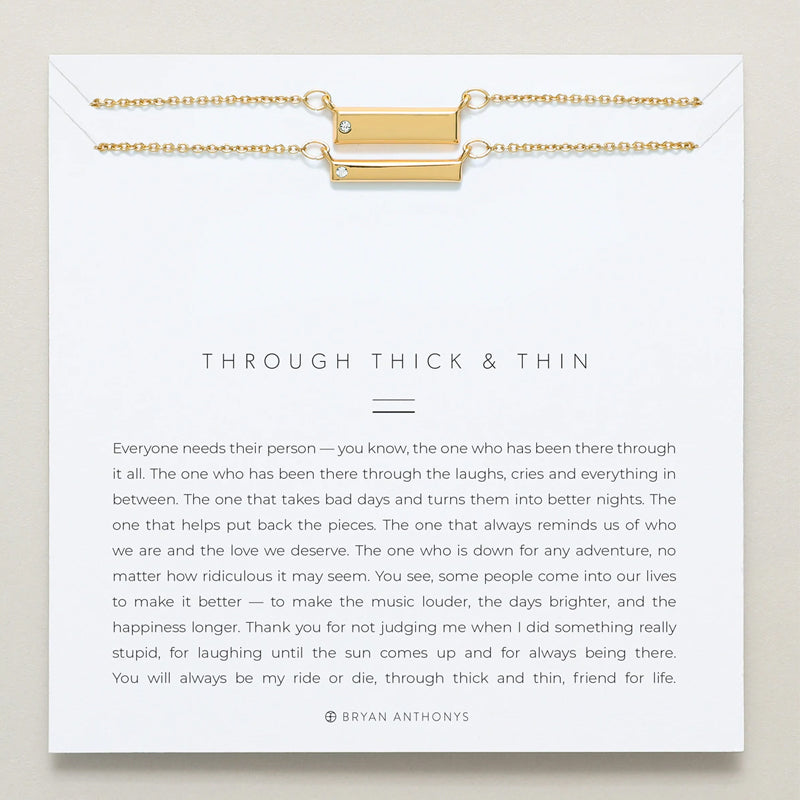 My Sister, My Friend Through Thick And Thin Sterling Silver Necklace -  Inspirational Jewelry