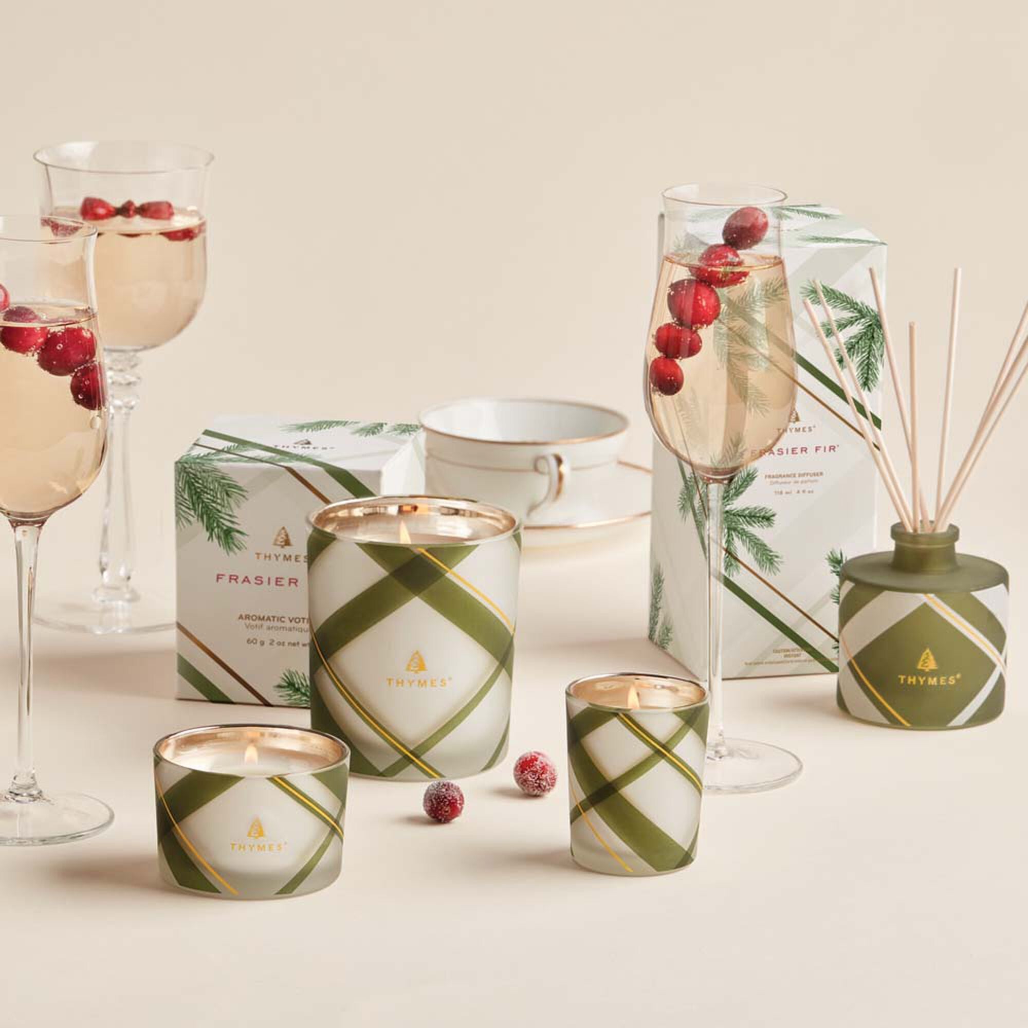 Frasier Fir Candle  Plaid – Wrapped Gift Boutique